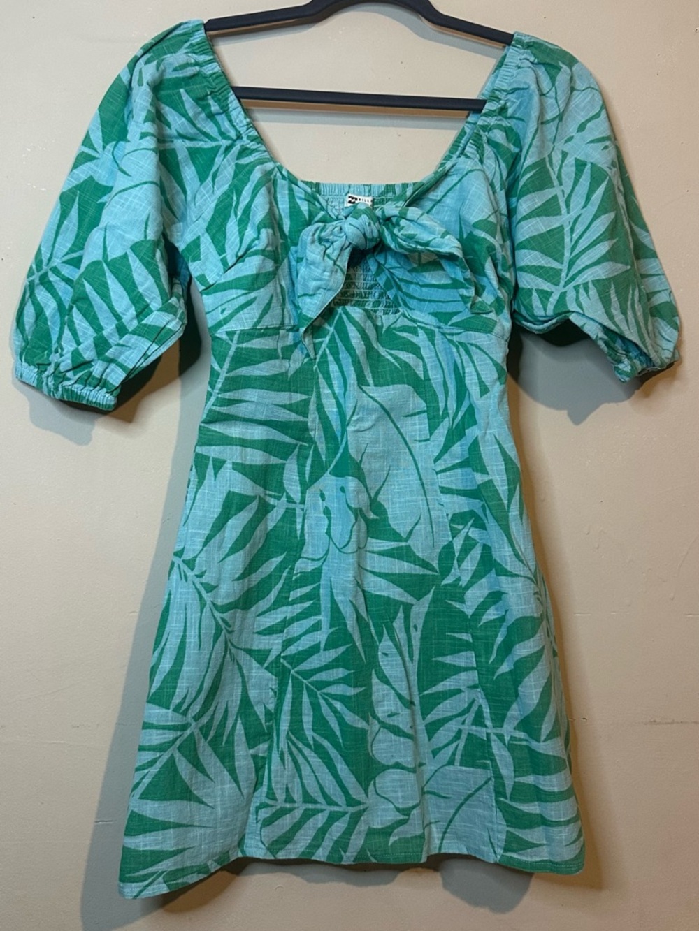 Billabong Tropical Tie-Front Mini Dress